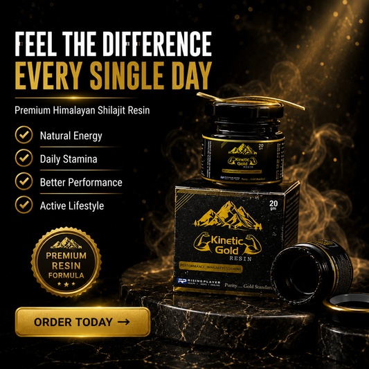 Kinetic Gold Resin Shilajit 20gm | Premium Himalayan Shilajit Resin for Energy, Stamina & Daily Wellness