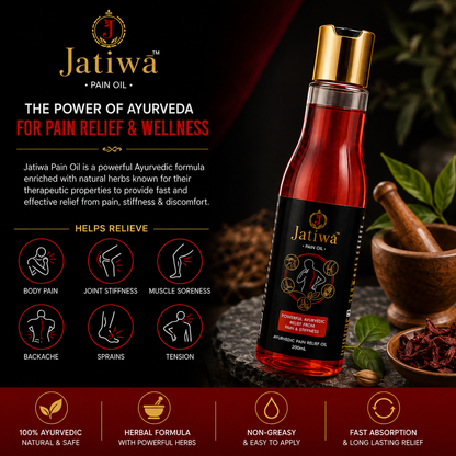 Jatiwā Pain Oil – Ayurvedic Pain Relief Oil for Muscle