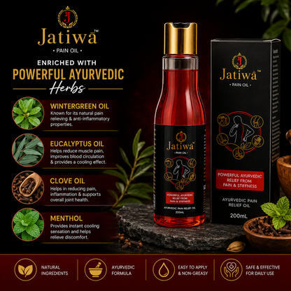 Jatiwā Pain Oil – Ayurvedic Pain Relief Oil for Muscle