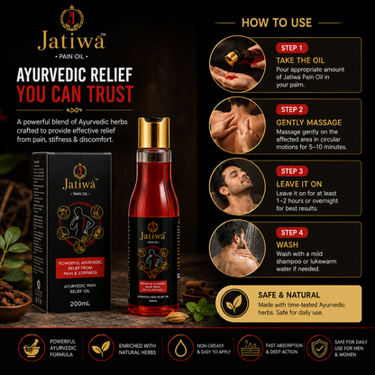 Jatiwā Pain Oil – Ayurvedic Pain Relief Oil for Muscle