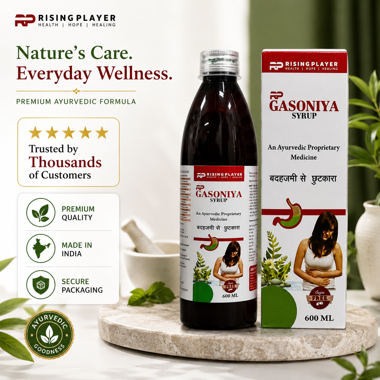 Gasoniya 600ML | Premium Ayurvedic Digestive Relief Syrup