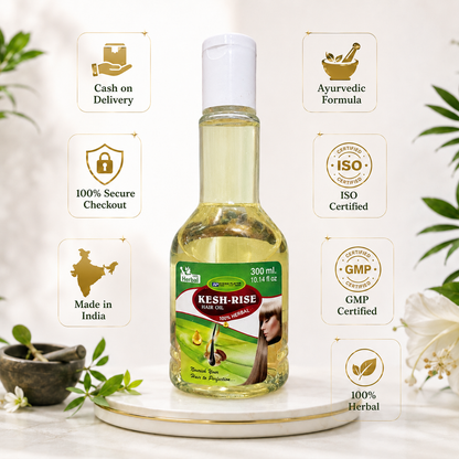 Kesh Rise Herbal Hair Growth Oil 300ml | Reduces Hair Fall & Promotes Thicker, Healthier Hair