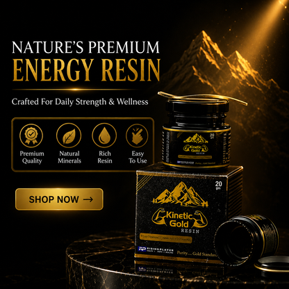 Kinetic Gold Resin Shilajit 20gm | Premium Himalayan Shilajit Resin for Energy, Stamina & Daily Wellness
