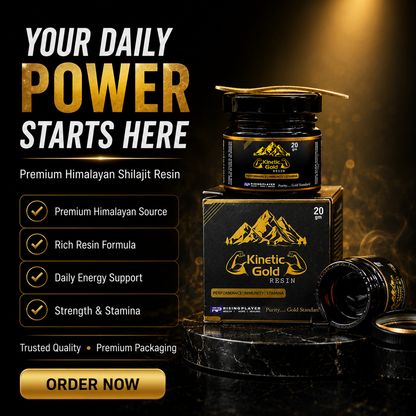 Kinetic Gold Resin Shilajit 20gm | Premium Himalayan Shilajit Resin for Energy, Stamina & Daily Wellness